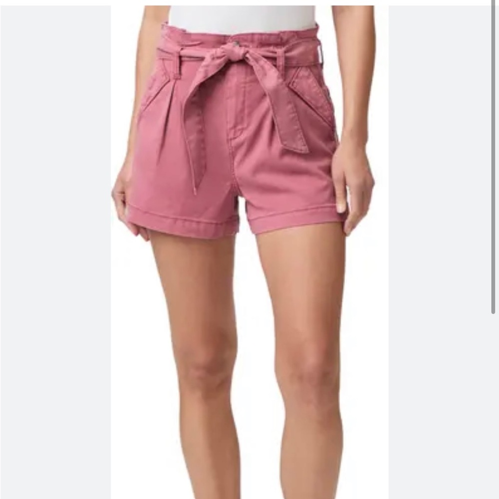 Paige anessa paperbag pink tie shorts